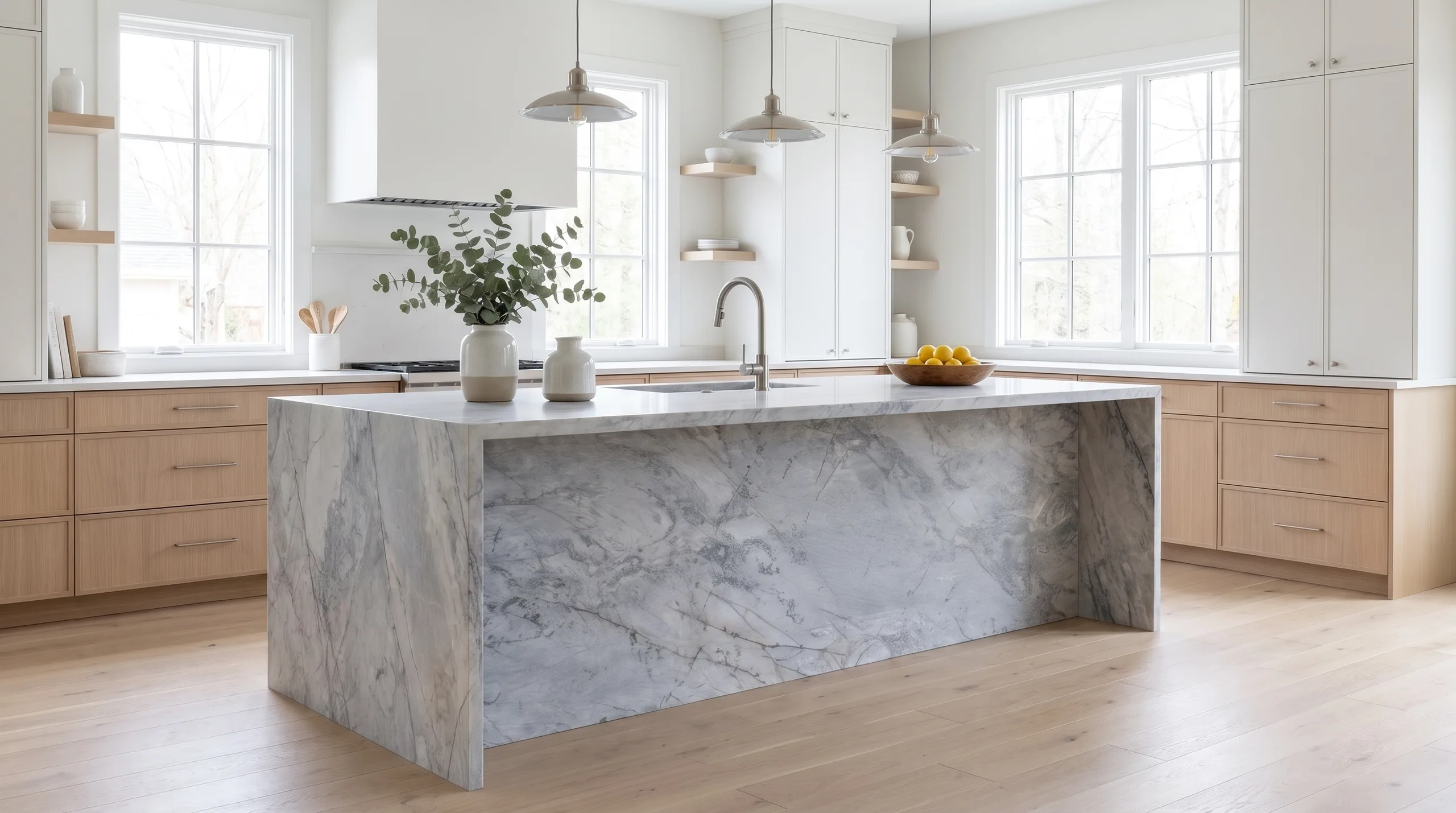 Antártida White en una cocina de diseño