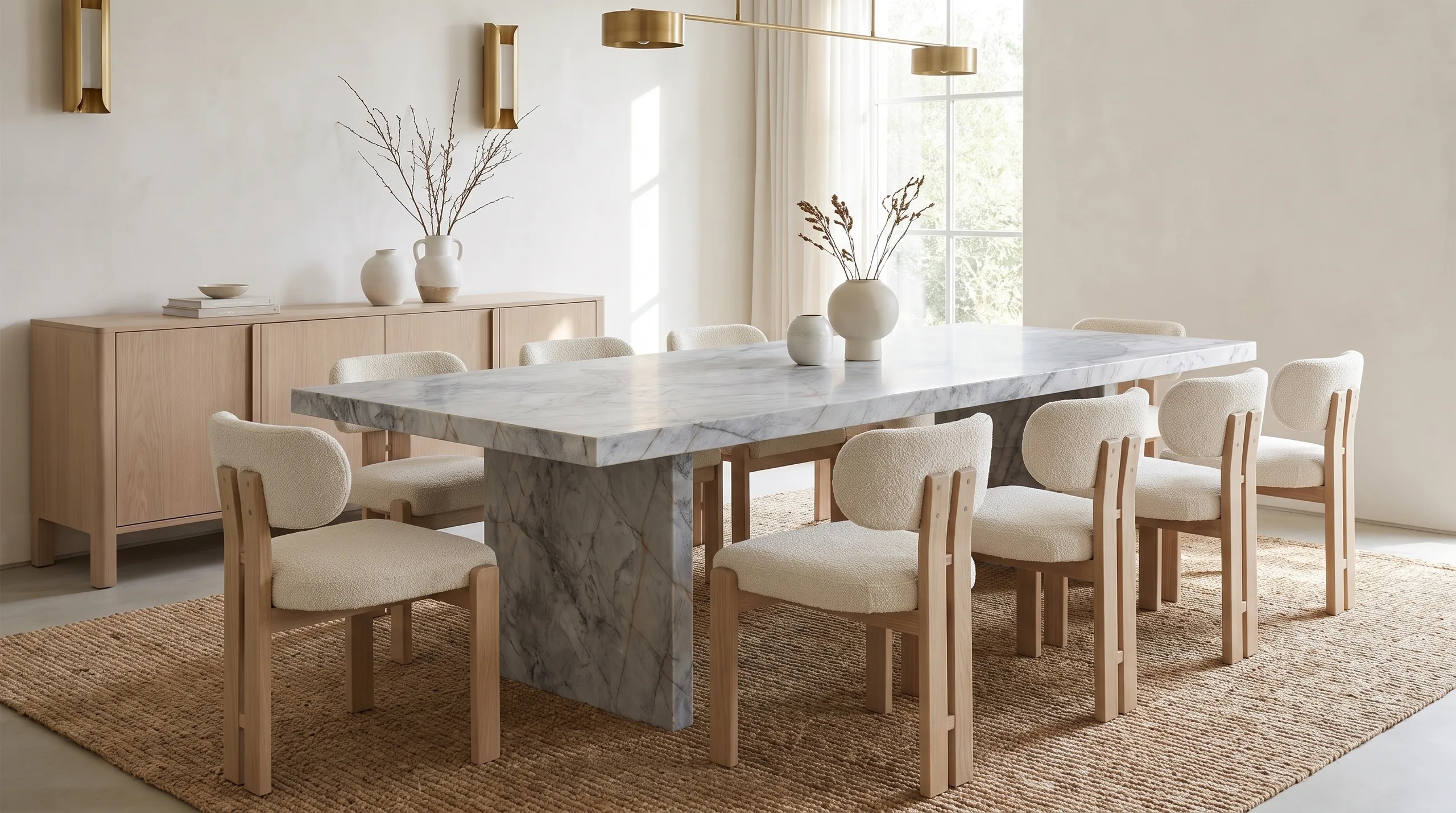 Grey Sand en una mesa de comedor de diseño