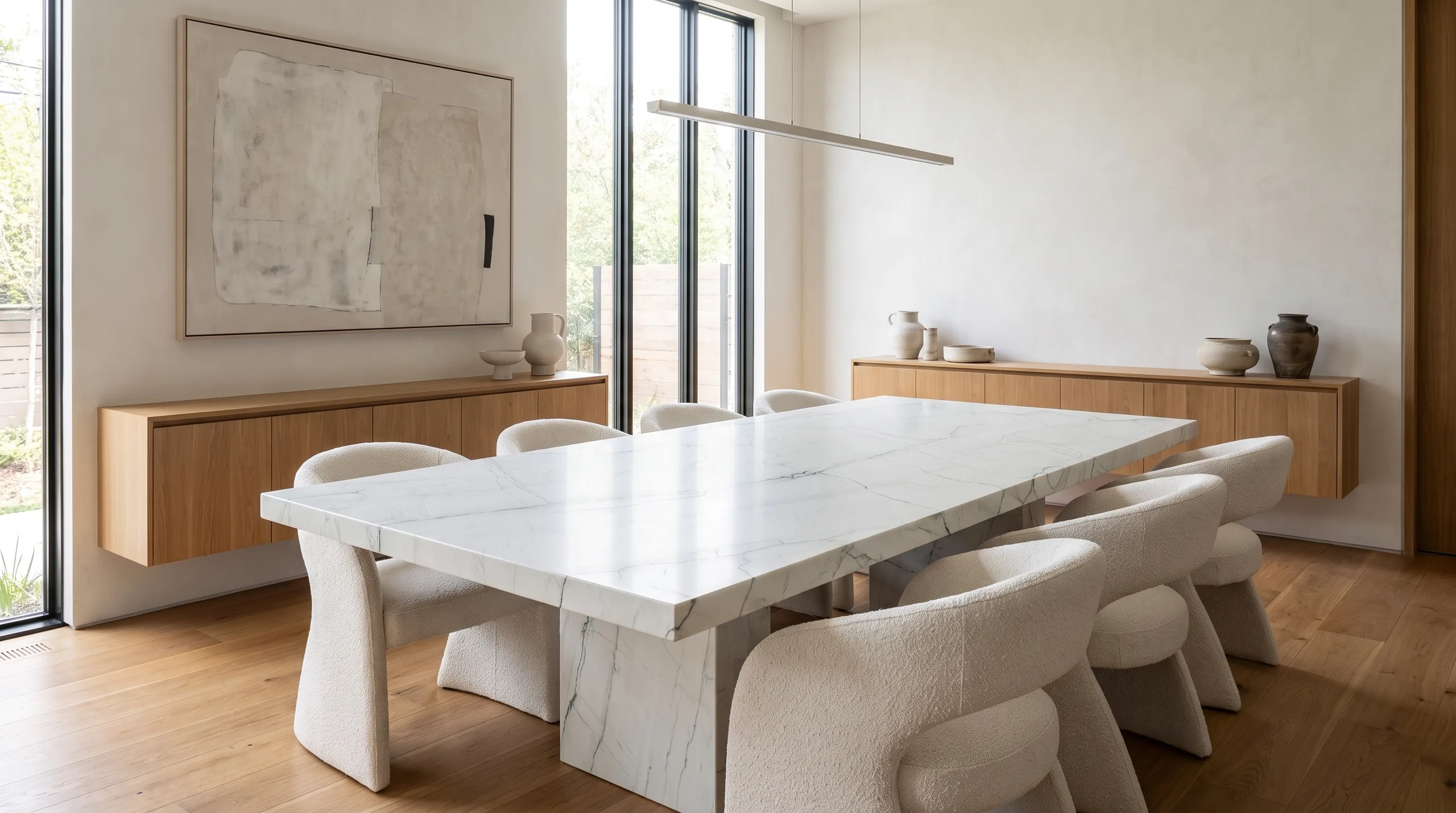 Mont Blanc en una mesa de comedor de diseño