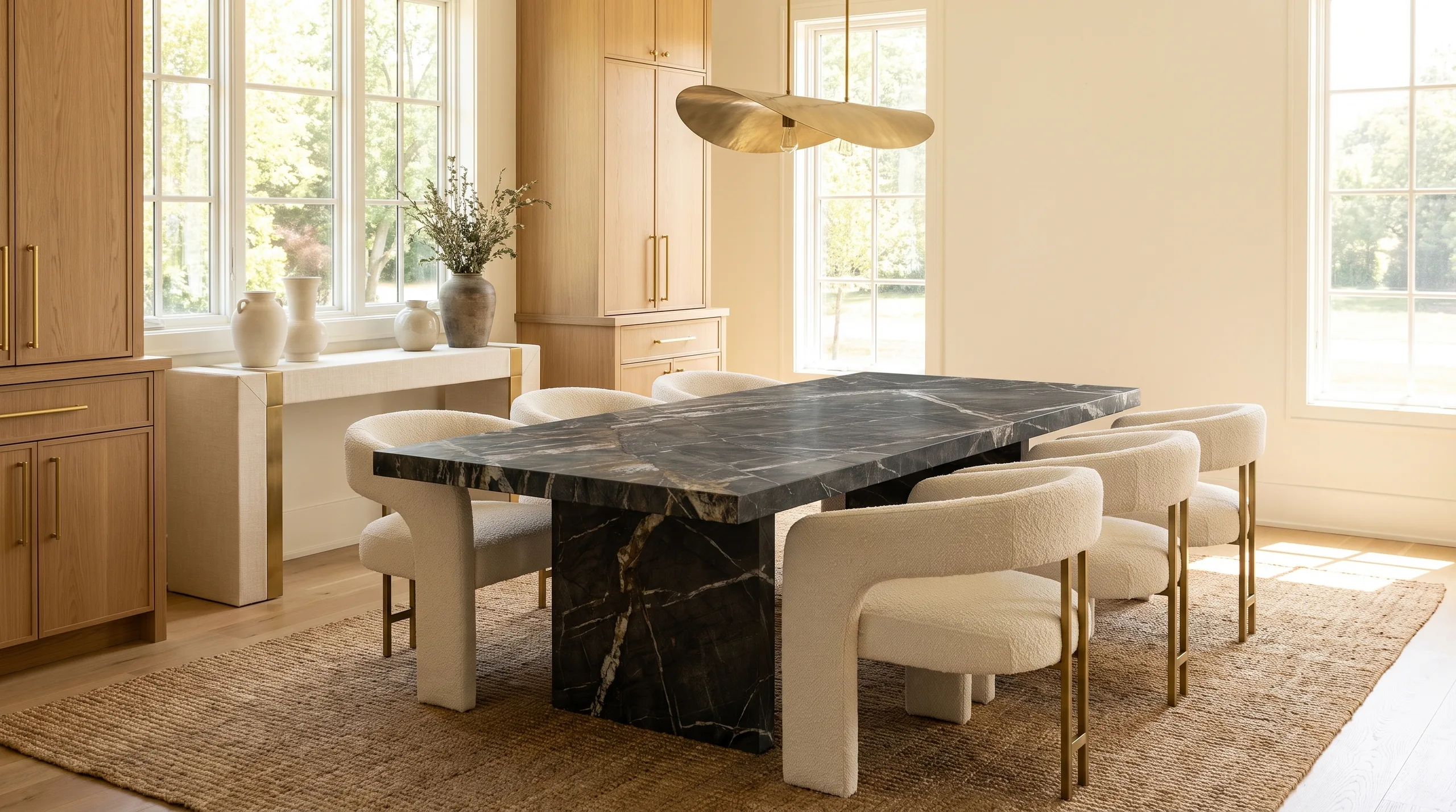 Rainforest en una mesa de comedor de diseño