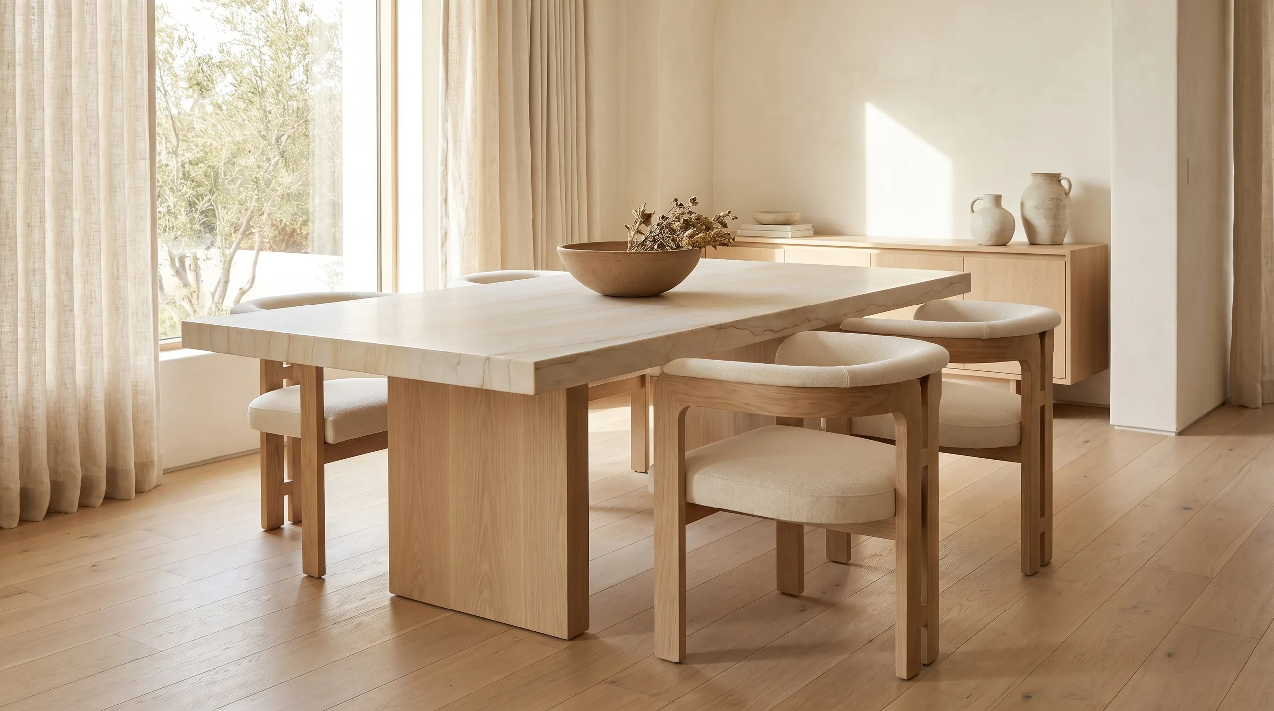 Sahara en una mesa de comedor de diseño