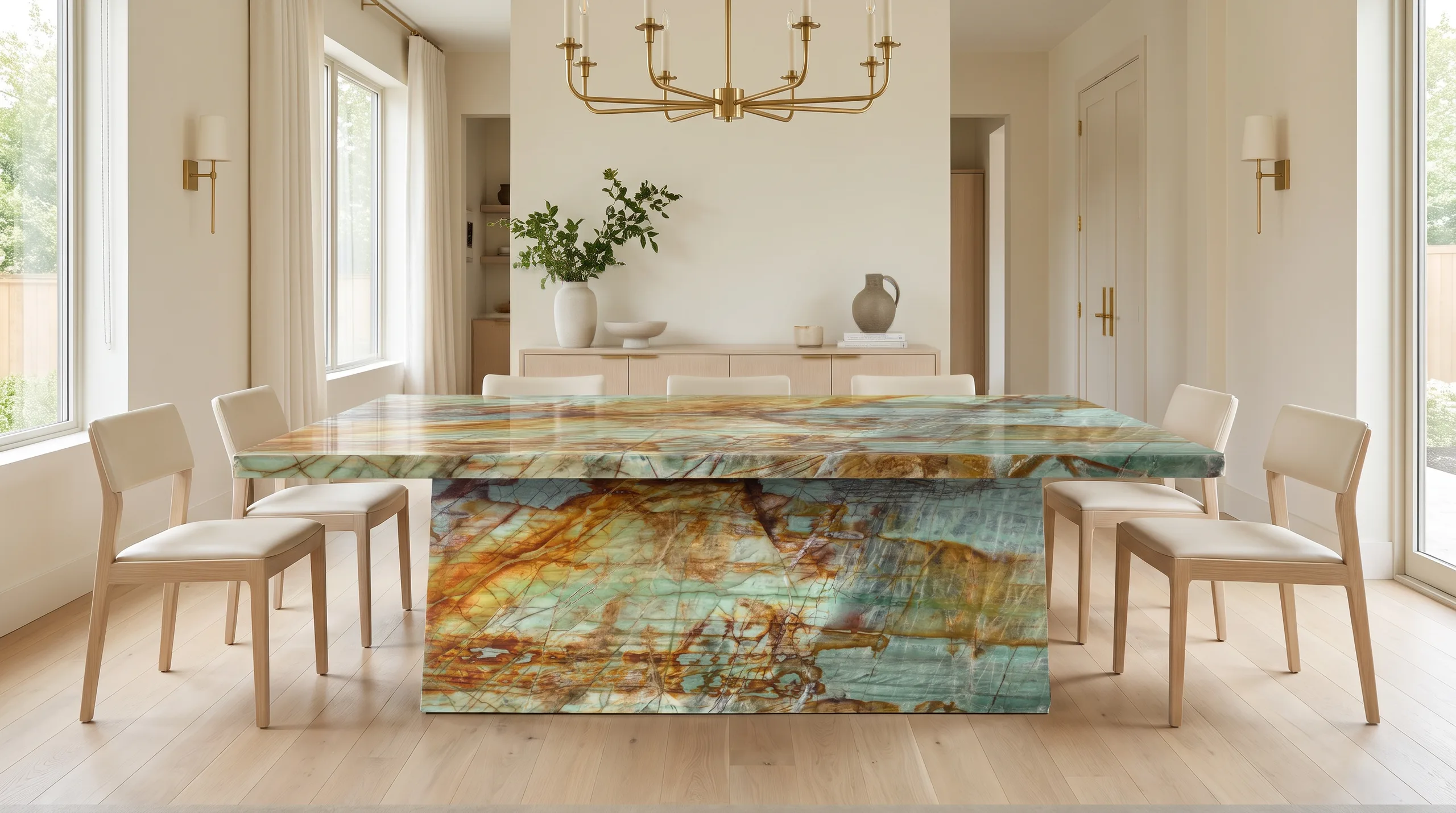 Sauipe en una mesa de comedor de diseño
