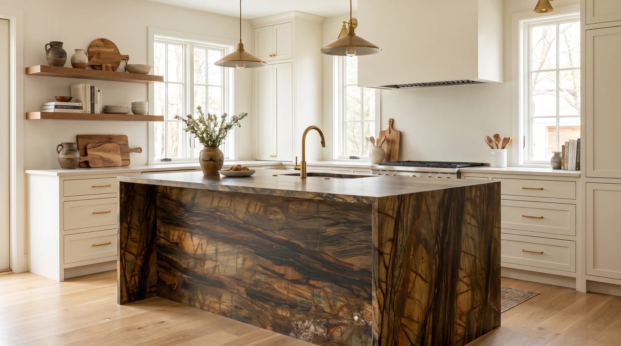 Woodstone en una cocina de diseño